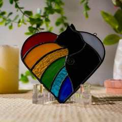 Rainbow Pet Sun Catcher Home Acrylic Ornament Window Hanging Decoration