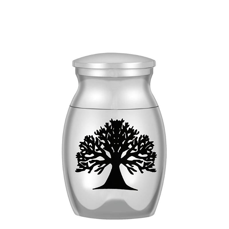 Tree of Life Pet Urn Stainless Steel Ashes Container for Dogs and Cats