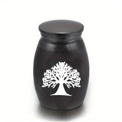 Tree of Life Pet Urn Stainless Steel Ashes Container for Dogs and Cats