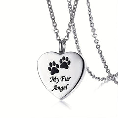 Pet Memorial Necklace Heart Pendant Cremation Urn for Cat Dog Ashes Jewelry