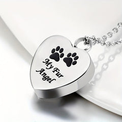 Pet Memorial Necklace Heart Pendant Cremation Urn for Cat Dog Ashes Jewelry
