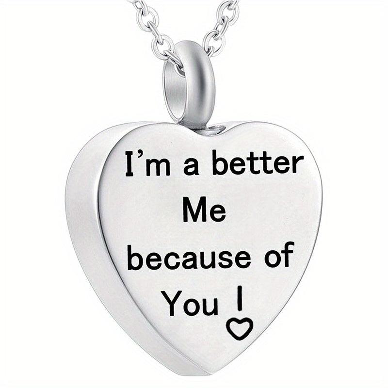 Eternal Love Heart Pendant Cremation Urn Necklace for Pet