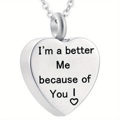 Eternal Love Heart Pendant Cremation Urn Necklace for Pet