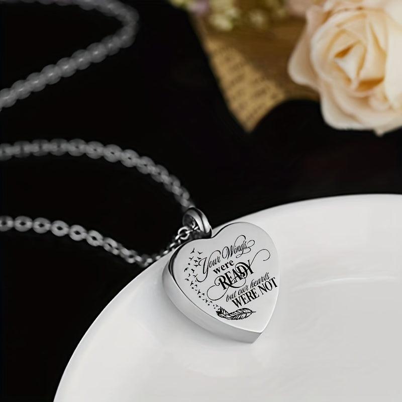 Eternal Love Heart Pendant Cremation Urn Necklace for Pet