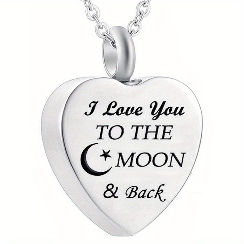 Eternal Love Heart Pendant Cremation Urn Necklace for Pet