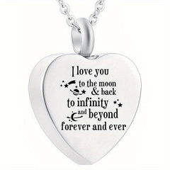 Eternal Love Heart Pendant Cremation Urn Necklace for Pet