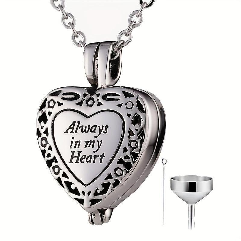 Heart Cremation Jewelry Urn Necklace For Ashes Always In My Heart