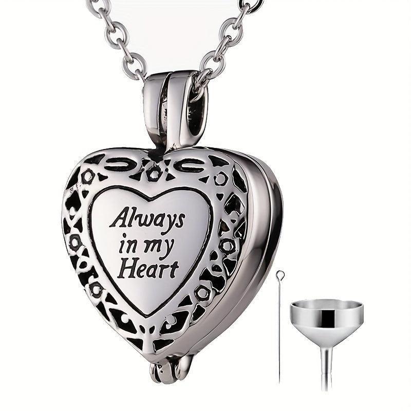 Heart Cremation Jewelry Urn Necklace For Ashes Always In My Heart