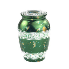 Mini Aluminum Urn For Human Pets Ashes Flower Stripe Urn Keepsake