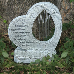 Pet Memorial Stones with Wind Chimes - Loving Tribute for Dog or Cat