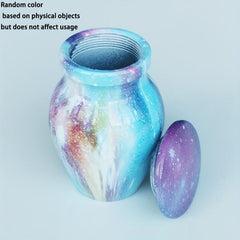 Star Pattern Pet Urn Stainless Steel Cat Ashes Holder Memorial Cremation Urns