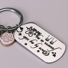 Pet Memorial Keychain Sympathy Gift Loss of Pet Cat Dog Bereavement Keychain