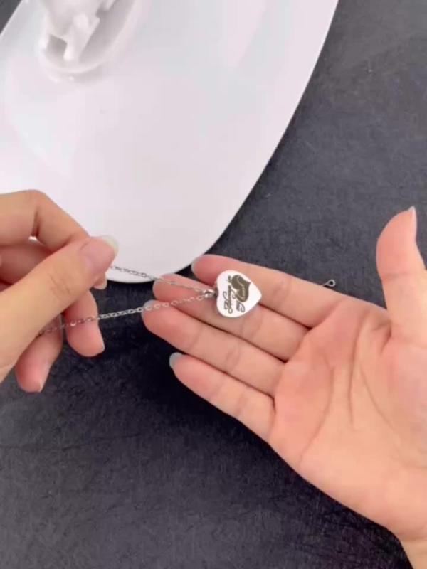 Always In My Heart Cremation Necklace with Heart Urn Pendant