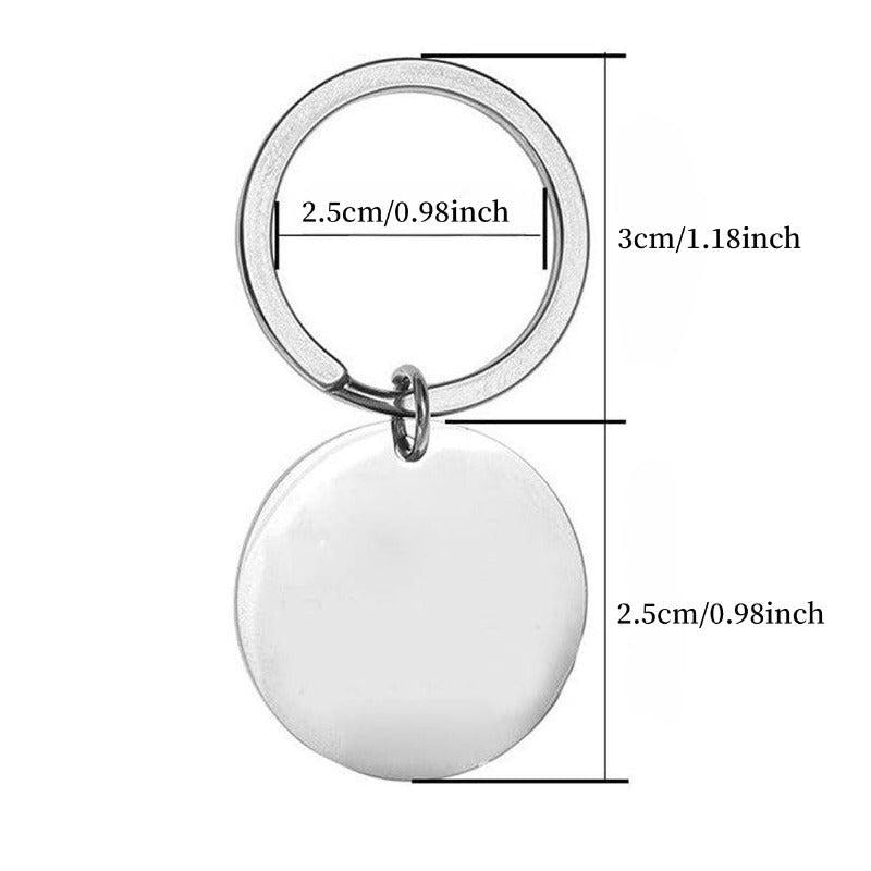 Crying Dog Steel Tag Key Chain