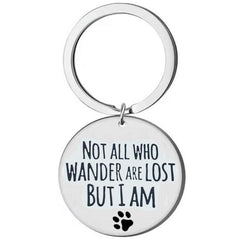 Crying Dog Steel Tag Key Chain