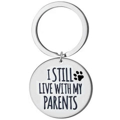 Crying Dog Steel Tag Key Chain