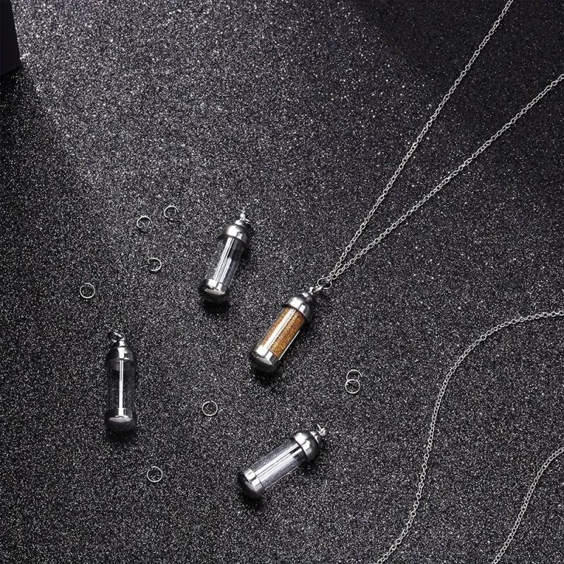 Stainless Steel Vial Pendant for Pet Keepsake and Ashes
