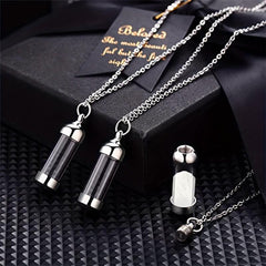 Stainless Steel Vial Pendant for Pet Keepsake and Ashes