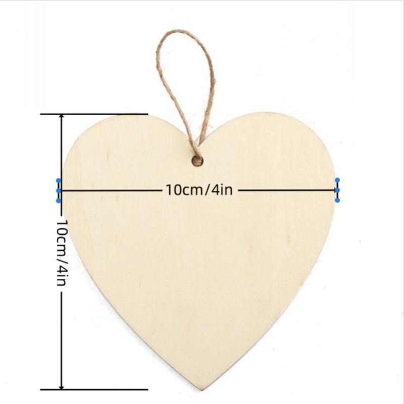 Wooden Heart Shaped Pet Memorial Ornament