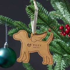 Personalized Dog Memorial Wood Ornament - In Loving Memory - Sympathy Gift