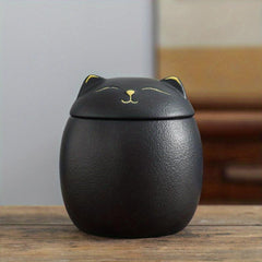 Cat-Shaped Ceramic Pet Urn for Cherishing Ashes