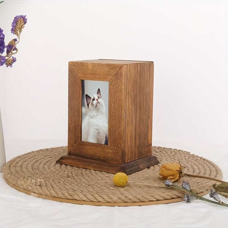 Wooden Pet Urn Dog Ashes Container Ashes Holder Memorial Cremation Urns