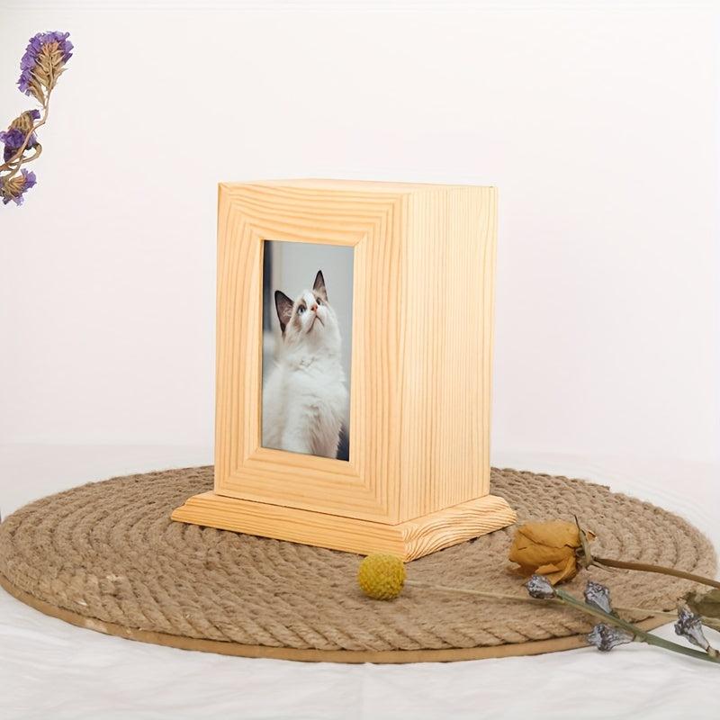 Wooden Pet Urn Dog Ashes Container Ashes Holder Memorial Cremation Urns