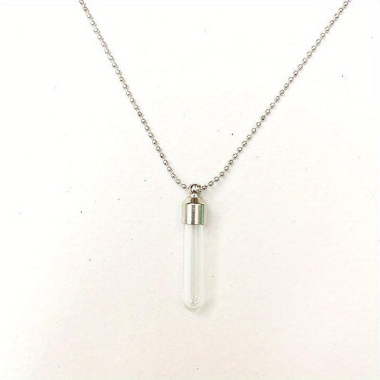 Stainless Steel Heart Pendant Cremation Urn Necklace Ashes Jewelry