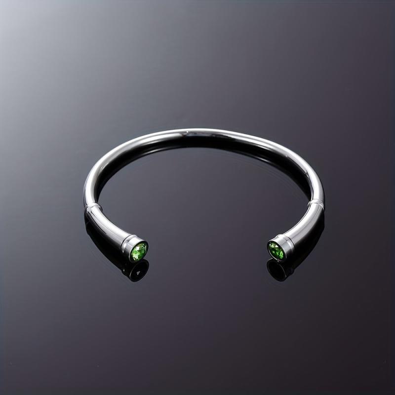 Stainless Steel Cremation Bracelet with Birthstone Keepsake Jewelry