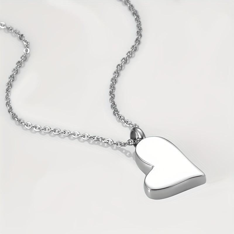 Eternal Love Heart Pendant Cremation Urn Necklace