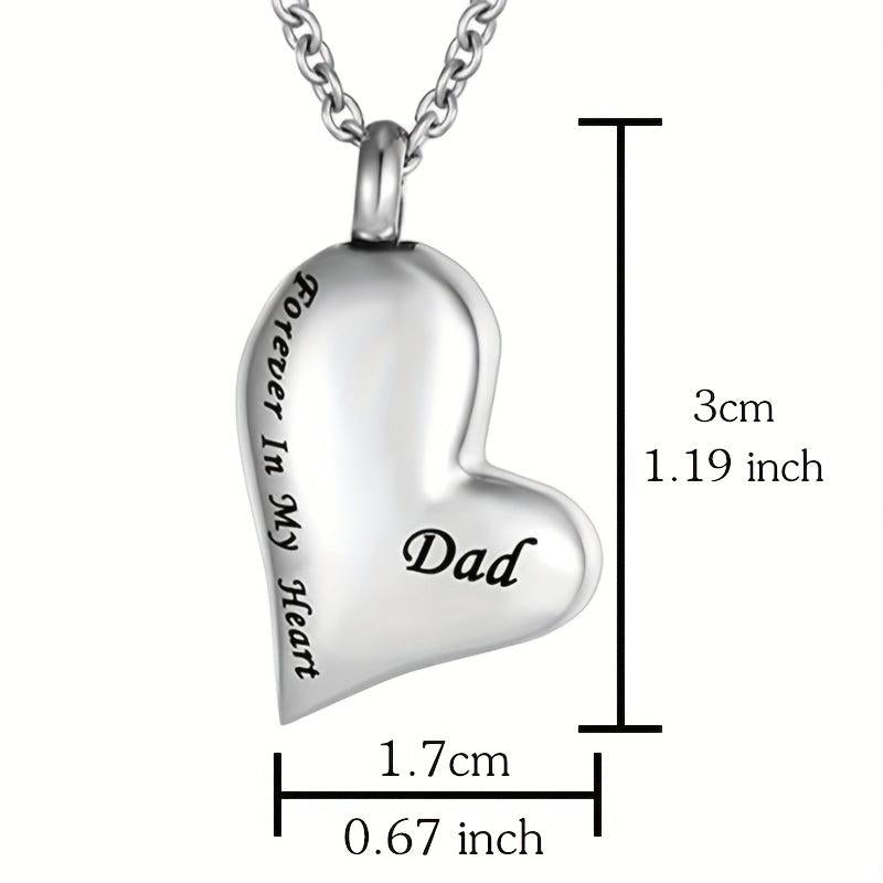 Eternal Love Heart Pendant Cremation Urn Necklace