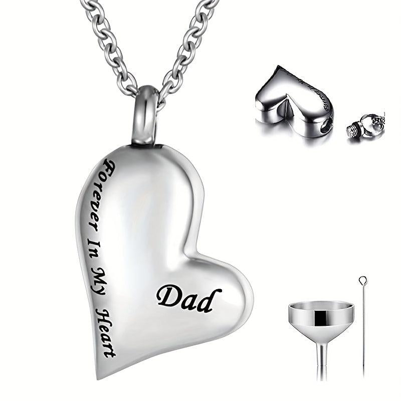 Eternal Love Heart Pendant Cremation Urn Necklace