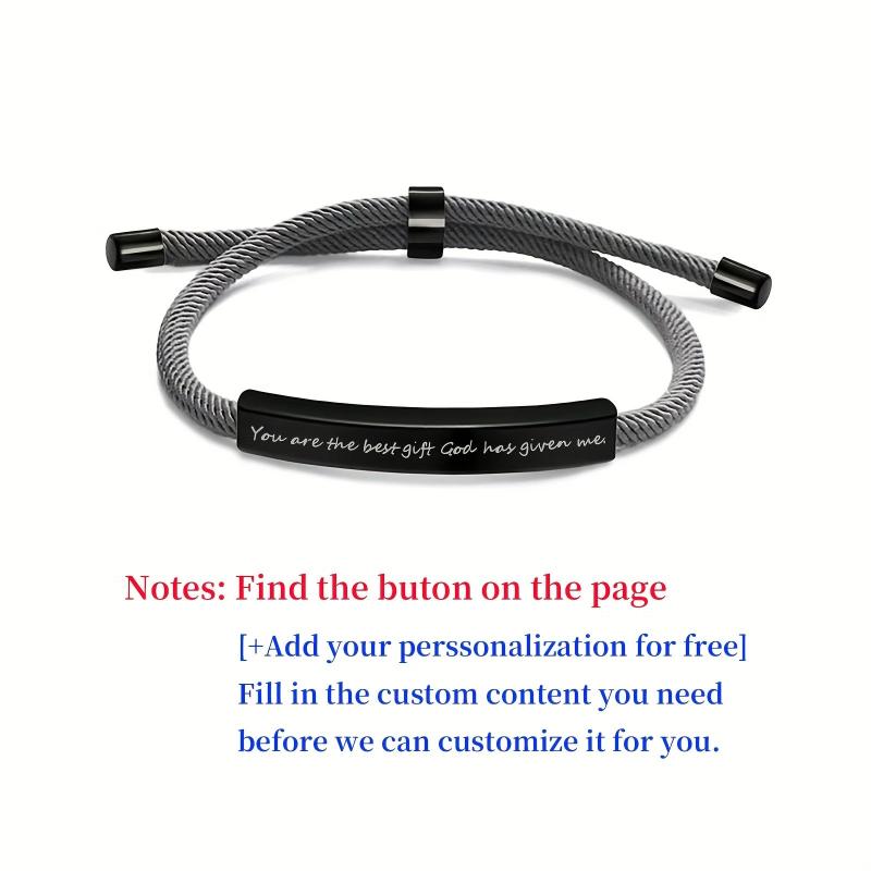 Personalized Stainless Steel Pet Name Bracelet