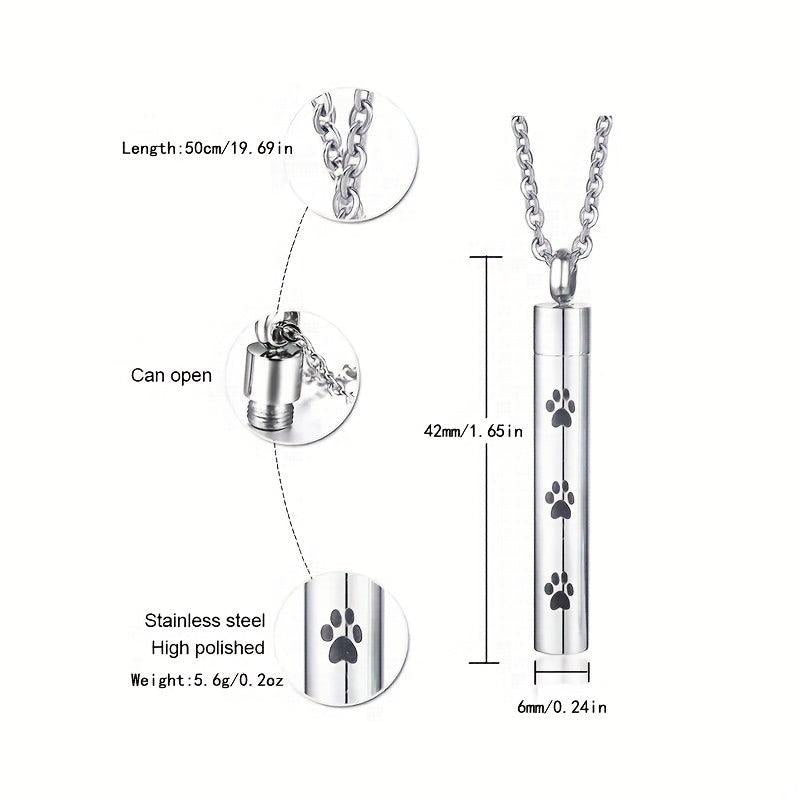 Pet Memorial Necklace Urn Pendant For Ashes Cremation Jewelry