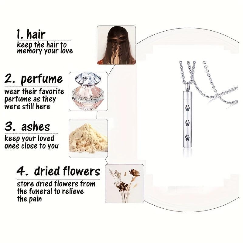 Pet Memorial Necklace Urn Pendant For Ashes Cremation Jewelry