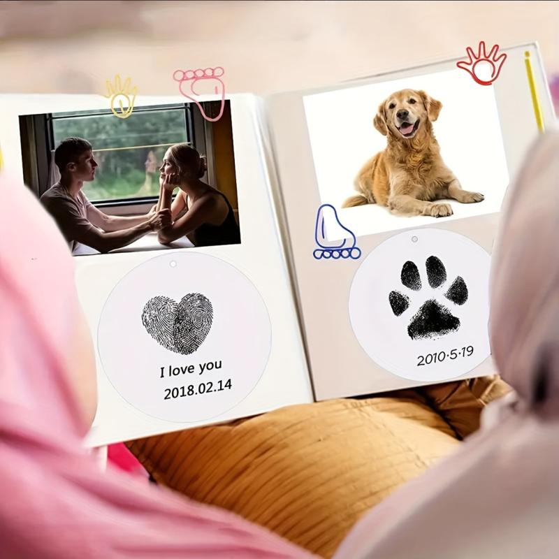 Nose Print Stamp Pad Pet Paw Print Kit Imprint Cards Pet Memorial Dogs Cats