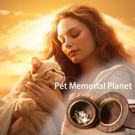 Wooden Pet Fur Memorial Planet Necklace - Pet Memorial Supply