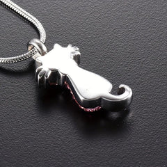 Stainless Steel Pet Cremation Urn Necklace for Ashes