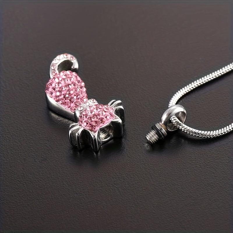 Stainless Steel Pet Cremation Urn Necklace for Ashes