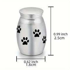Stainless Steel Cat Ashes Container Pet Memorial Cremation Urn