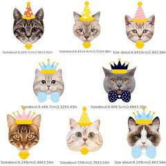 Pet Party Decoration Set - Cat and Dog Banner Flag with Bakery Inserts