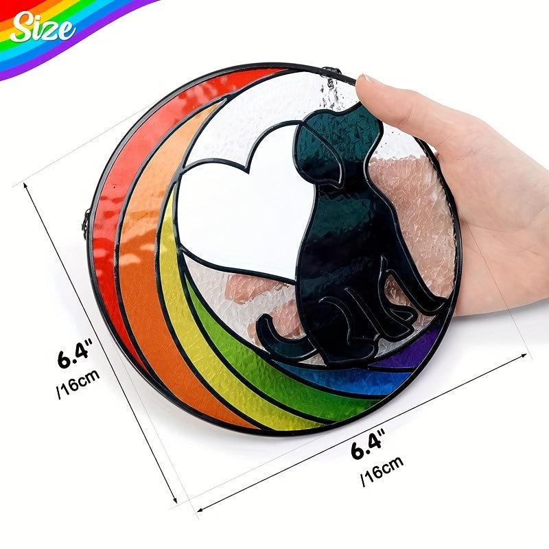 Heart Dog Pattern Acrylic Pendant Necklace