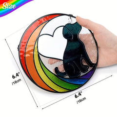 Heart Dog Pattern Acrylic Pendant Necklace