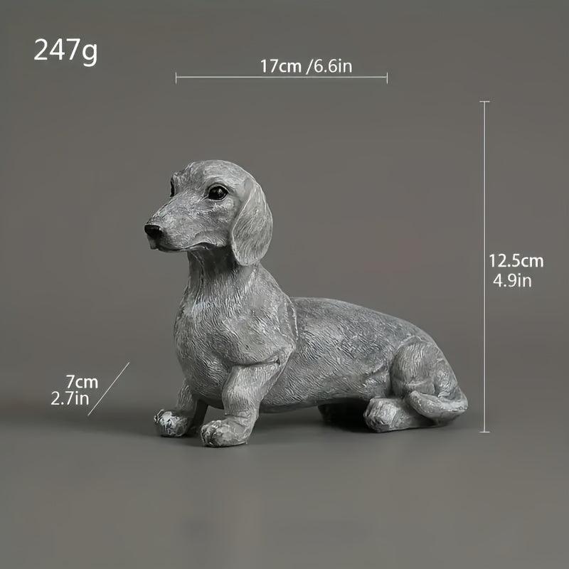 Dog Garden Decoration Statue Resin Crafts Pet Memorial Grave Ornament