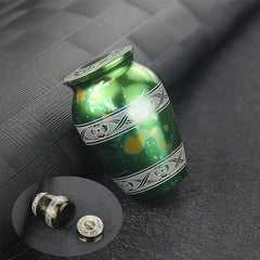 Colorful Cremation Urn Flower Stripe Pet Keepsake