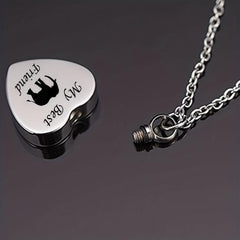Pet Memorial Necklace Heart Pendant for Beloved Dogs and Cats