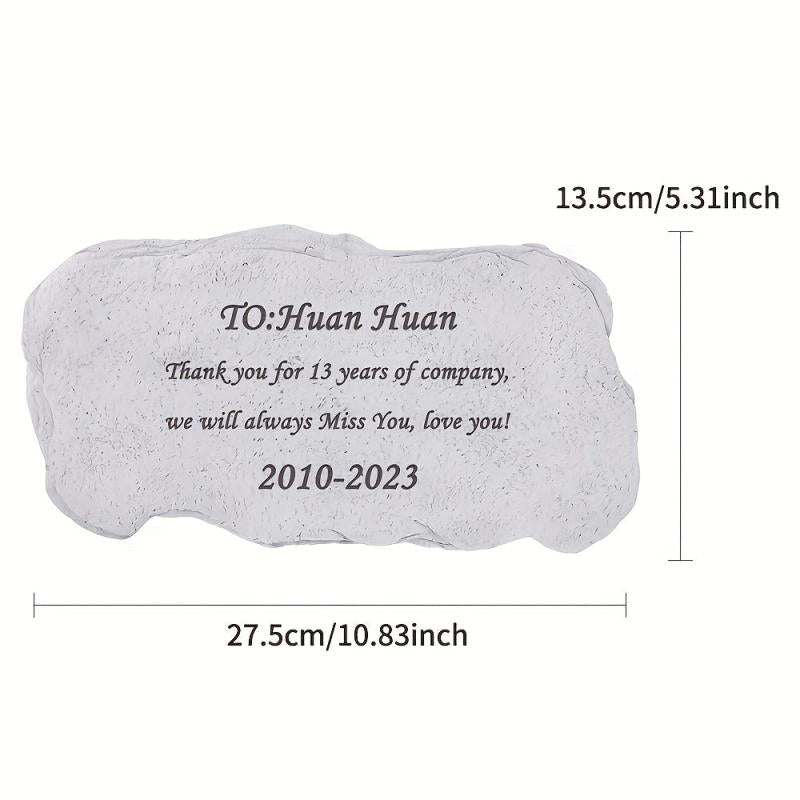 Custom Pet Dog Memorial Stone - Personalized Tombstone