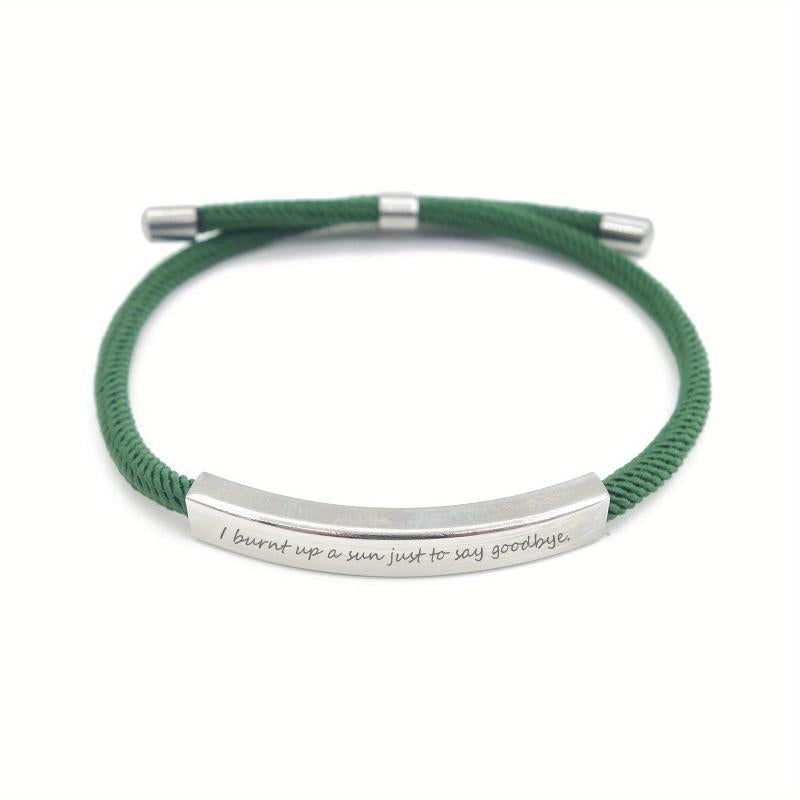 Adjustable Braided Pet Bracelet with Engraved ID