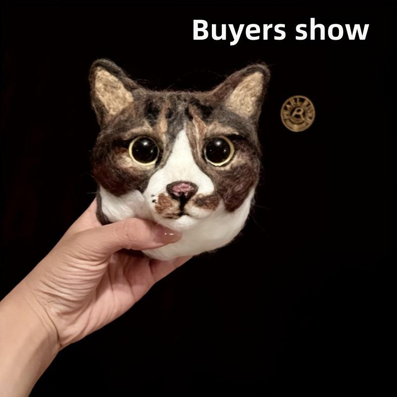 Wool Felt Cat DIY Material Package - Cat Souvenir Tutorial