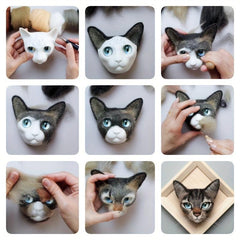 Wool Felt Cat DIY Material Package - Cat Souvenir Tutorial